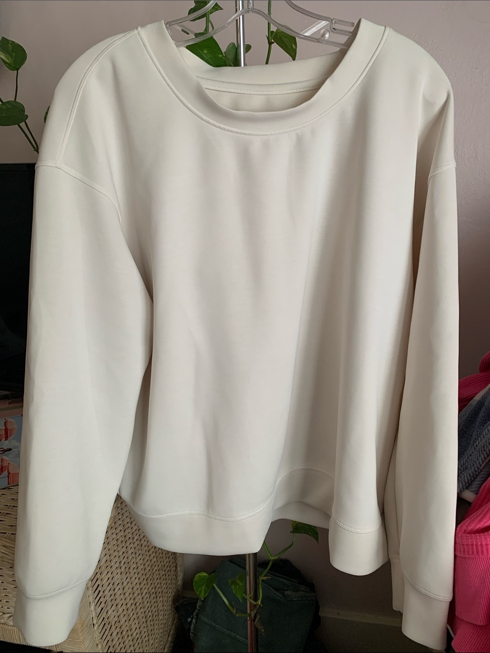 a new day Cream Oversized Crewneck Sweatshirt